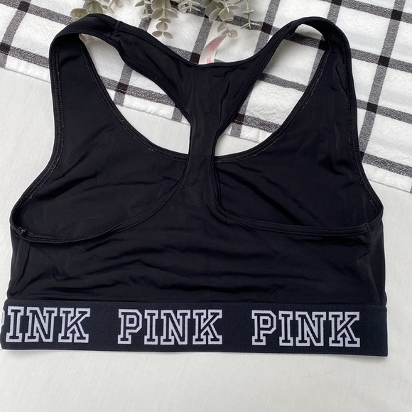 PINK - Black Comfy Racerback Pullover Sports Bra, Size Small - Picture 5 of 8